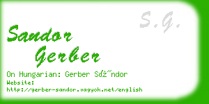 sandor gerber business card